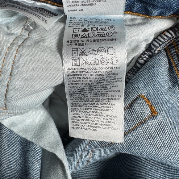 Levis Jeans Mens 36 Blue 505 Straight High Rise Medium Wash - Picture 5 of 12